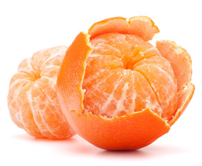 Peeled tangerine or mandarin fruit