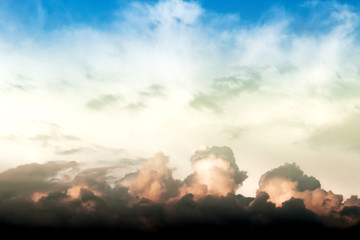 blue sky with clouds