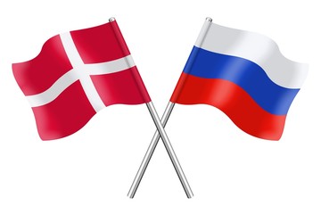 Flags : Denmark and Russia