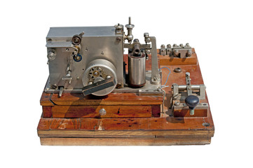Telegraph on white background