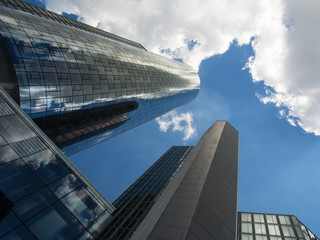 Fototapeta na wymiar Skyscrapers in the financial district of Frankfurt, Germany