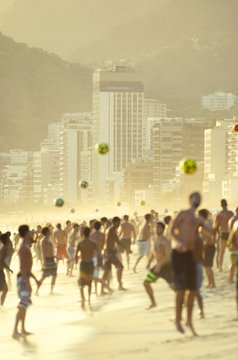 Carioca Brazilians Playing Altinho Beach Football
