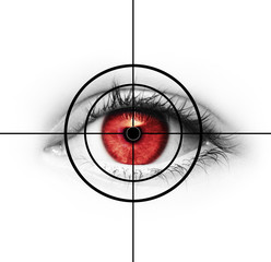 Rotes Auge im Visier