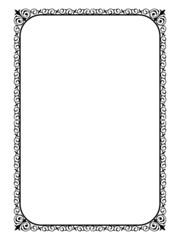 simple black ornamental decorative frame