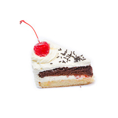 Piece of cake in white background