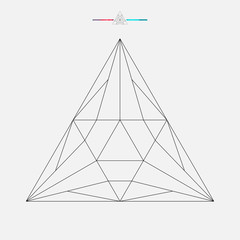 Geometric shape, vector triangle isolated