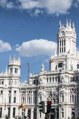 Fototapeta na wymiar The City Hall of Madrid or the former Palace of Communications,