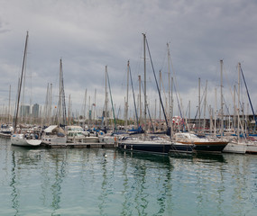 Fototapeta premium many boats and yachts in the port
