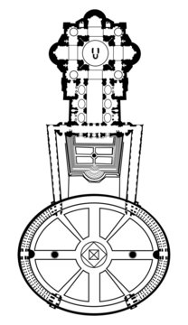 black and white church floor plan clip art preview