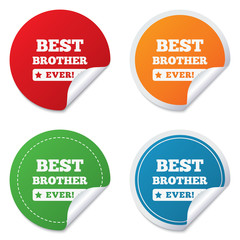 Best brother ever sign icon. Award symbol.