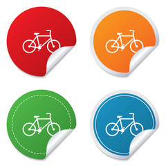 Bicycle sign icon. Eco delivery.