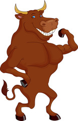 funny bull cartoon