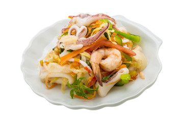 Asian seafood salad