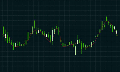 Naklejka premium Business graph in the form candle