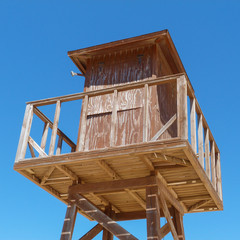 Obraz premium Poste de surveillance en bois Plage