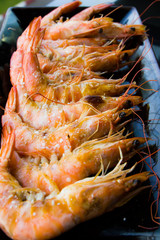 grilled shrimp on the plate