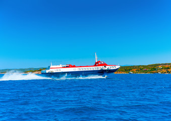 Flying Dolphin type fast ship in Saronikos Gulf in Greece