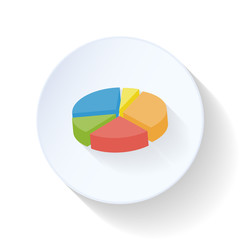Obraz premium Pie flat icon