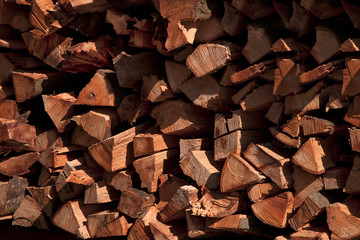 Holzscheitel geschlichtet