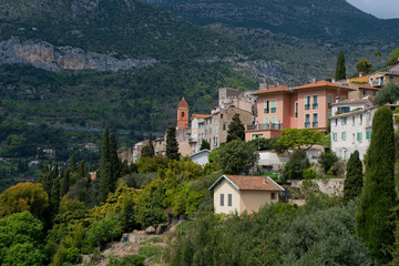 Fototapeta na wymiar The village of Roquebrune