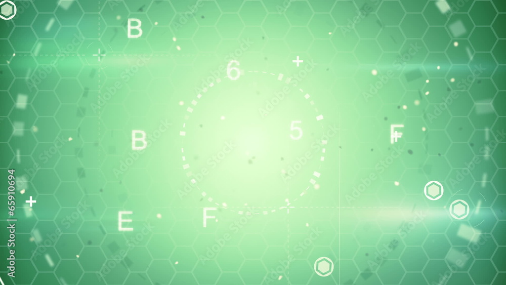 Poster green abstract techno loopable background