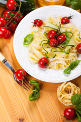 Tagliatelle with vegetables