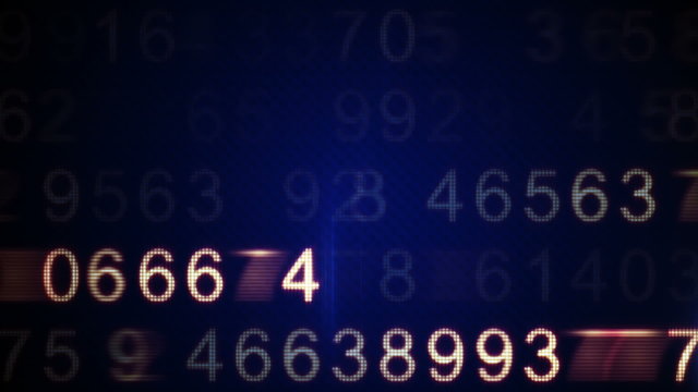 scanning numbers loop background