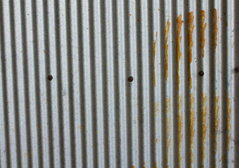 galvanized iron roof with background