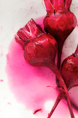 Fresh peeled beetroots