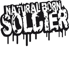 Obraz premium Natural Born Soldier Graffiti Stempel