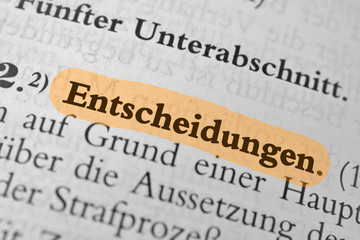 Obraz premium Entscheidungen - orange markiert