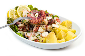 octopus salad with potatoes