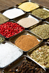 Spices in  box