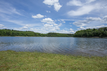 summer lake with a cloudscape
