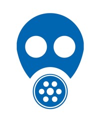 Masque à gaz bleu