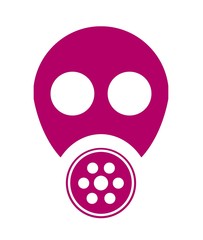 Masque à gaz rose