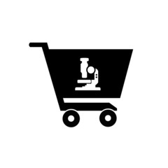 Microscope dans un caddie