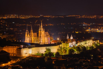 Obraz premium Prague Castle at Night