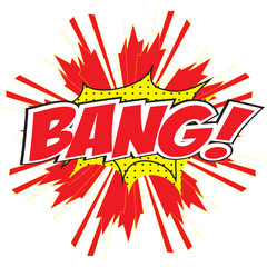 BANG! comic wording design for comic background