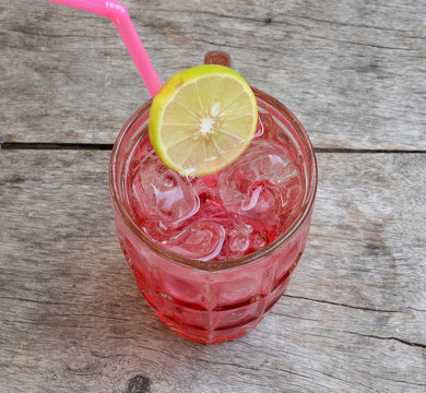 Red soda water
