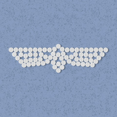 pills concept: wing, feather, bird