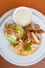 Chicken strips and fries combo