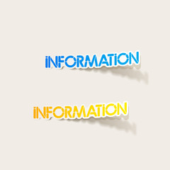 realistic design element: information
