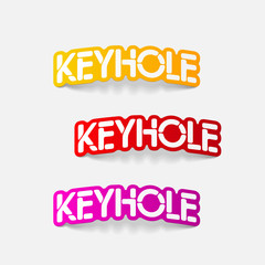 realistic design element: keyhole