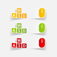 realistic design element: wasd