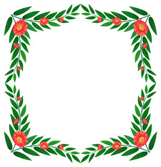 A plant border with flowers