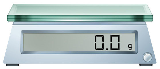 A digital weighing scale