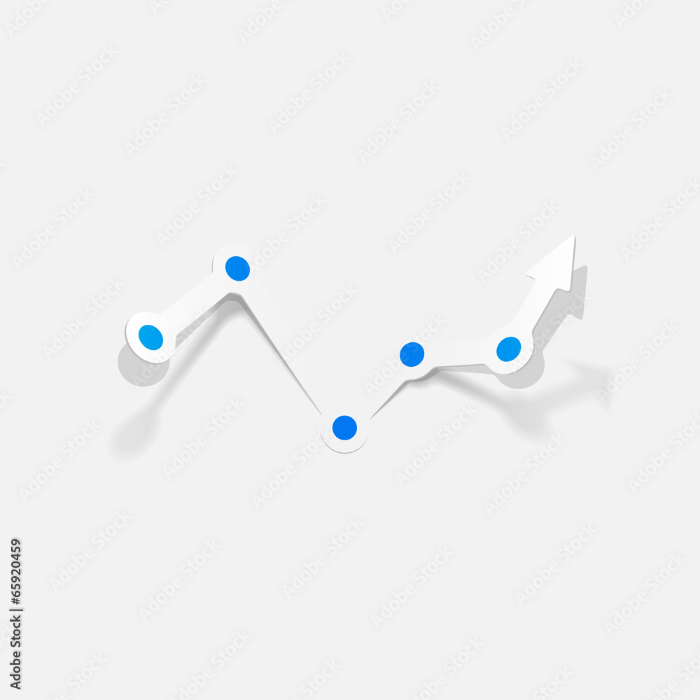 Poster realistic design element: chart