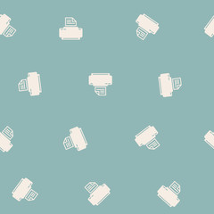 seamless background: printer