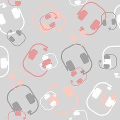 seamless background: headphones